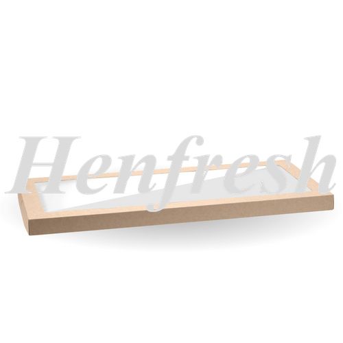 BioPak Kraft Catering Box Lid Window Large 50