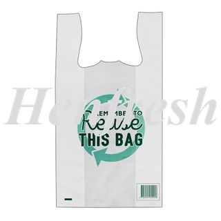 TP Printed Reusable Singlet Bags Large White (500)
