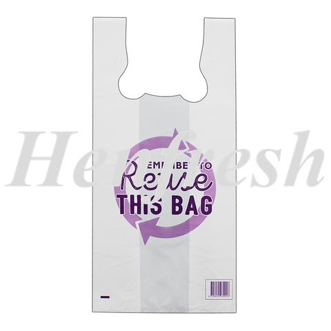 TP Printed Reusable Singlet Bags Large White (500)