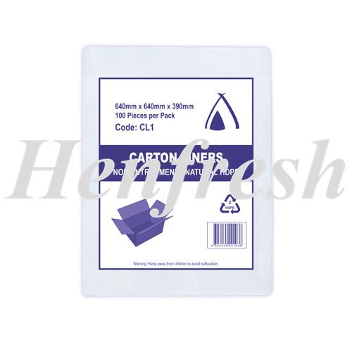 TP Carton Liner HDPE Natural 640 x 640 (500)