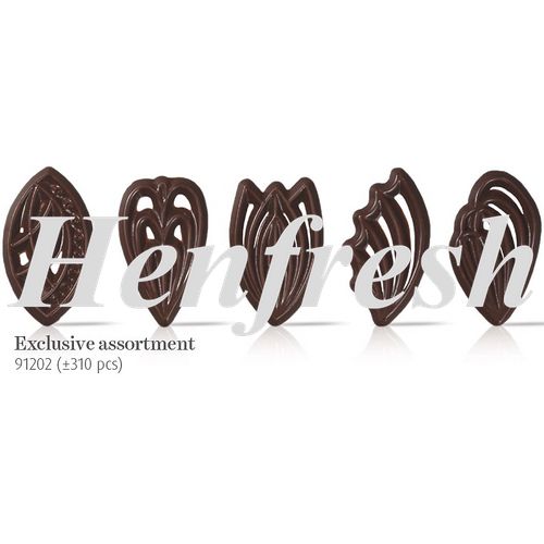 Mila Choc Decorations  5 Assorted Dark 45mm