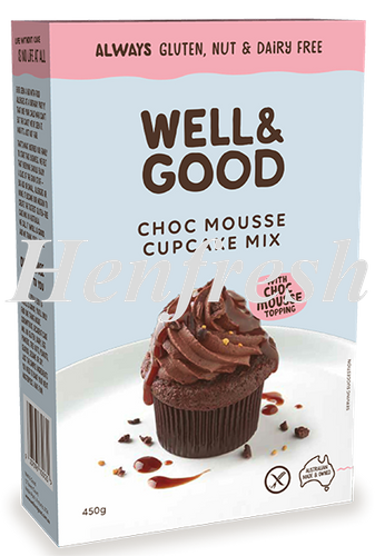 Well & Good Choc Mousse Cupcake Mix 5x450g