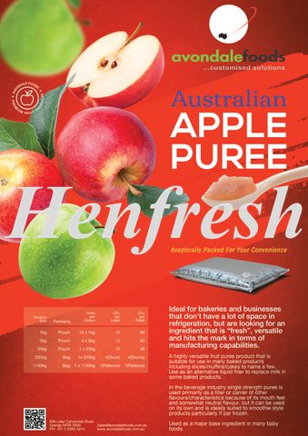 Avondale Apple Puree BIB 20kg