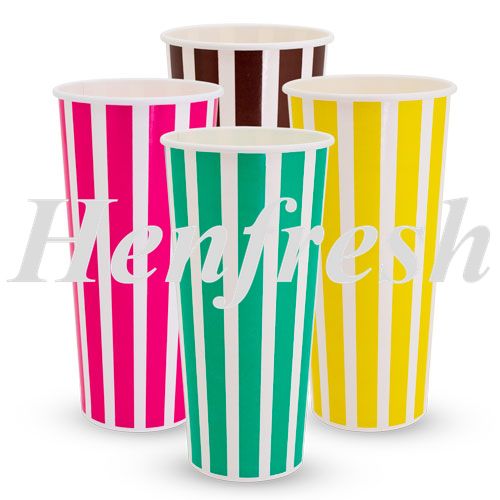 TP Candy Stripe Cold Paper Cup 24oz 500