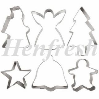 AT 6 peice Christmas Cookie Cutters