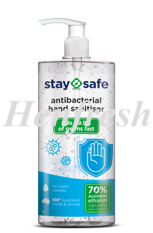 Stay Safe Hand Sanitiser Gel Pump 6x1lt