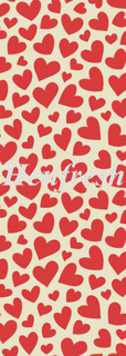 Chocolate Transfer Sheet Red Hearts