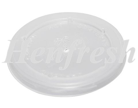 CA Flat Plastic Lid Vented, no straw slot 1000