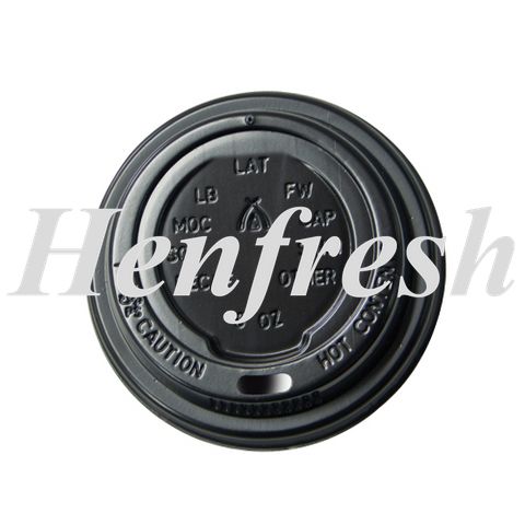 TP 8oz Black Hot Cup Lids 1000