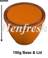 Pudding Lid Polypropylene Gold 150g (750
