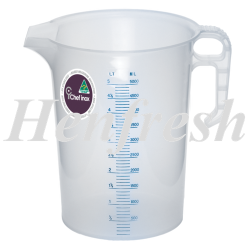 Chef Inox Measuring Jug with Blue Graduating 5lt