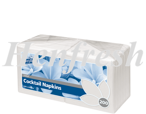 CA 2 Ply Cocktail Napkins White (2000)