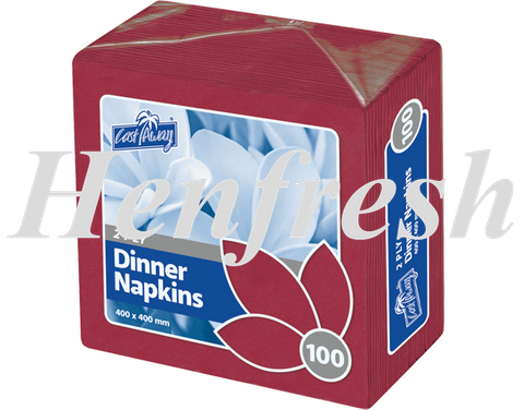 CA 2 Ply Dinner Napkins Wine Red (1000)