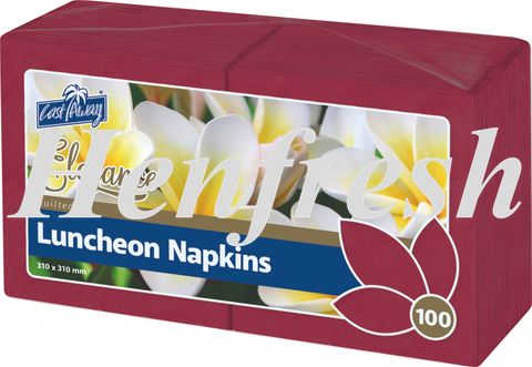 CA Elegance® Luncheon Napkins Red Quarter (1000)