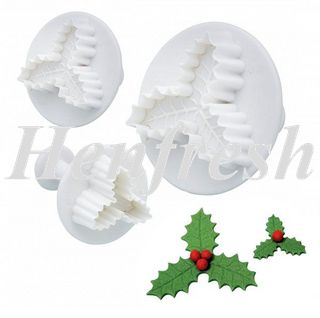 HOLLY 3 LEAF PLUNGER CUTTER 3 PIECE SET