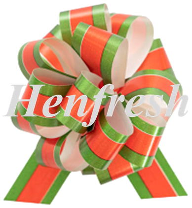 Ribbon Pull Bow Pom Pom Stripe 5pk