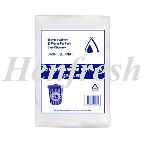 TP Garbage Bin Liners Natural 82lt HDPE (250)