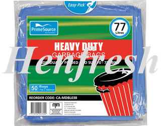 CA PrimeSource® 77L H/Duty Blue Garbage Bags 250