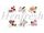 SI 6 Mix Pack Assorted Sugar Flower Spray 7cm (40)