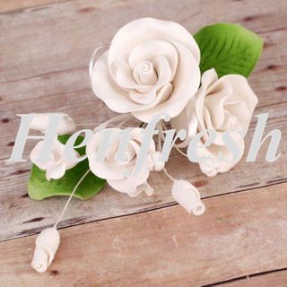 SI 9 Small Tea Rose Spray White