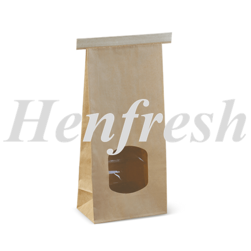 Detpak SOS Window Tin Tie Bag Medium Brown (400)