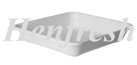 Detpak Vanguard Sugarcane Tray Square 9" White 200