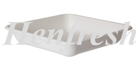 Detpak Vanguard Sugarcane Tray Square 8" White 200