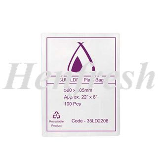 TP 22x8 Clear Bread Bags 35 micron LDPE 1000