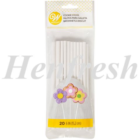 White 8" Paper Lollipop Sticks (50)