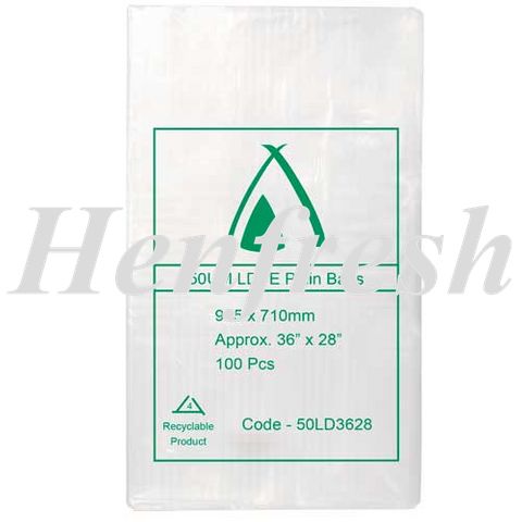 TP 36x28 Clear Bread Bags 50 micron LDPE 300