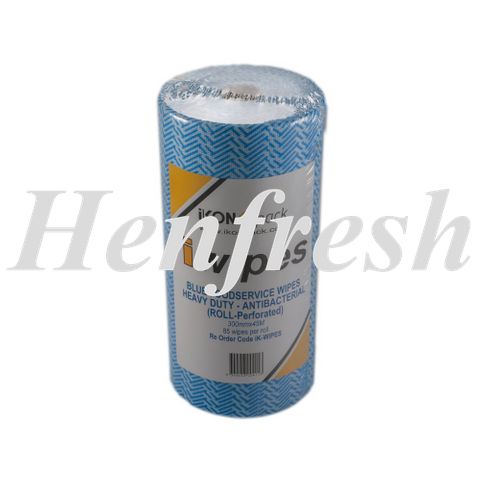 Ikon Heavy Duty Wipes Blue 30x50cm (85pcs)