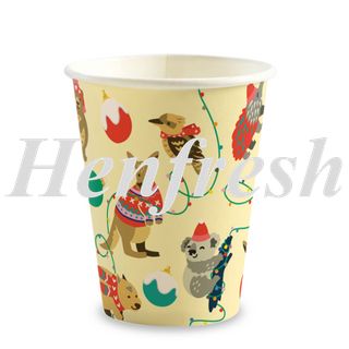 BioPak 8oz Single Wall Cup Christmas 80mm (1000)