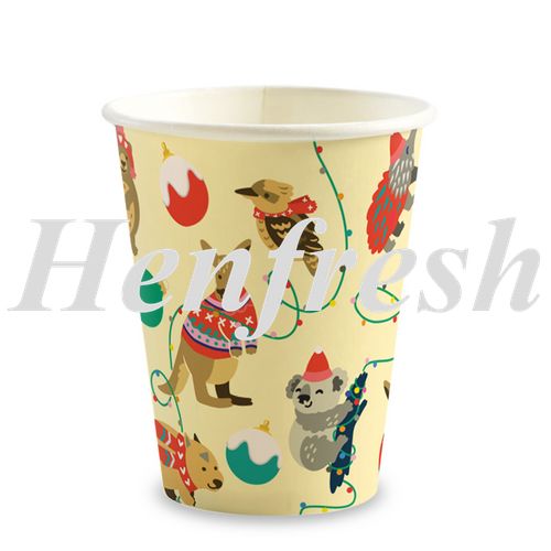 BioPak 8oz Single Wall Cup Christmas 80mm (1000)