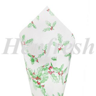 Cello Clear Christmas Holly Leaves 50x70cm (100)
