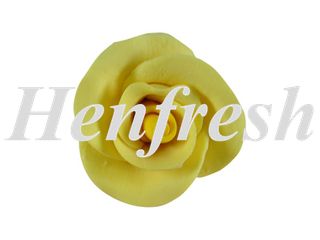 SI Single Tea Rose Small Yellow 3cm (52)