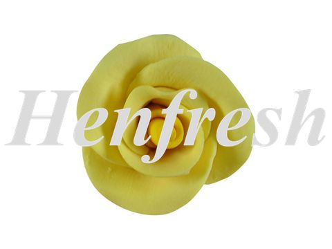 SI Single Tea Rose Small Yellow 3cm (52)