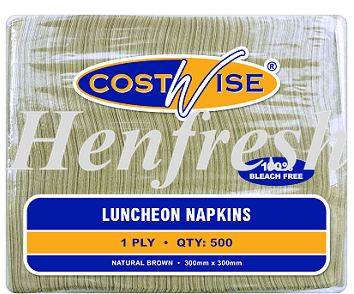 CA Costwise® 1 Ply Luncheon Napkins BROWN (3000)