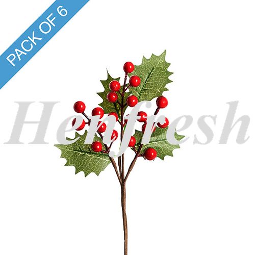 KC Red Berry Holly Pick 25cm (6)