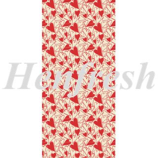 Chocolate Transfer Sheet Red and White Hearts
