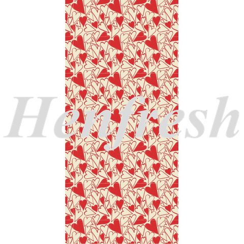 Chocolate Transfer Sheet Red and White Hearts