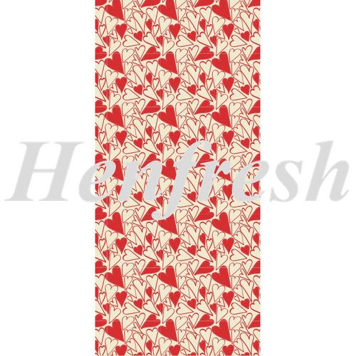 Chocolate Transfer Sheet Red and White Hearts