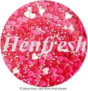SPRINK'D Hearts Pink, Red & White Sugar Balls 500g
