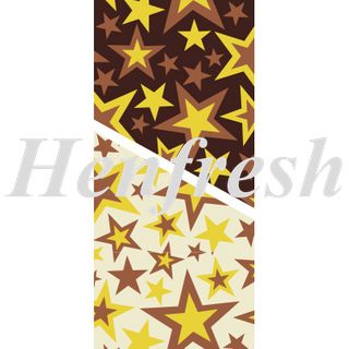 Chocolate Transfer Sheet Stars Bronze & Gold