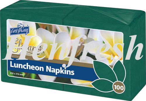CA Elegance® Luncheon Napkins Green Quarter (1000)