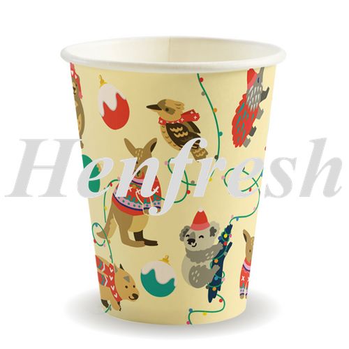 BioPak 12oz Single Wall Cup Christmas 90mm (1000)