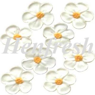 5 Petal Sugar Flowers Medium White (150)