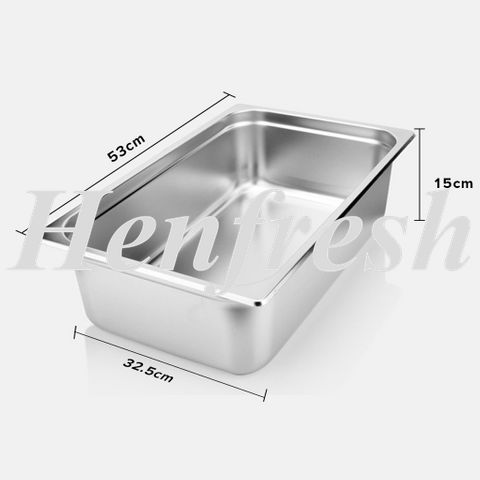 Gastronorm Stainless Steel Pan 527x325x150mm