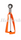 Bonzer Ice Cream Scoop No.100 Orange Handle 30x205