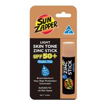 Sun Zapper Zinc Stick Light Skin Tone SPF50+ Packaged