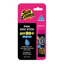 Sun Zapper Pink Zinc Stick SPF50+ Sunscreen Packaged